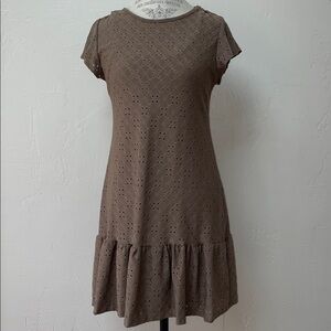 NWT Brown Eyelet Dress by Olivia Rae
